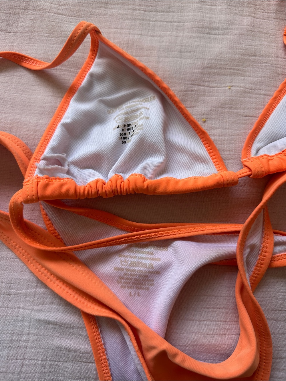 Boutine Los Angeles wild orange thong bikini set - Picture 3 of 5